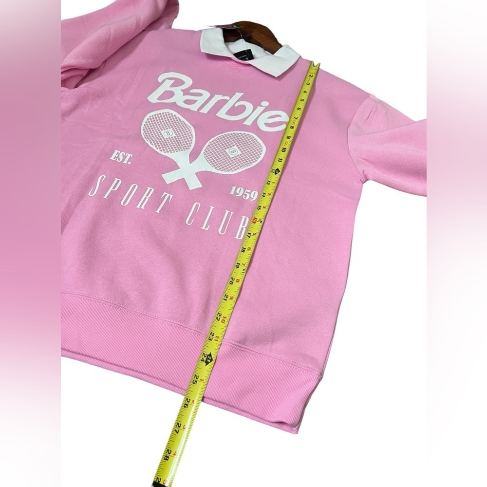 Rare Barbie Graphic Pink Collar Sweatshirt - Picture 8 of 11